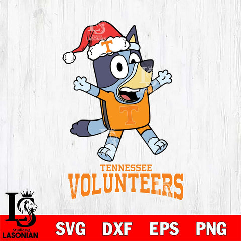 Tennessee Volunteers Bluey Happy Christmas Svg Eps Dxf Png File, Digital Download