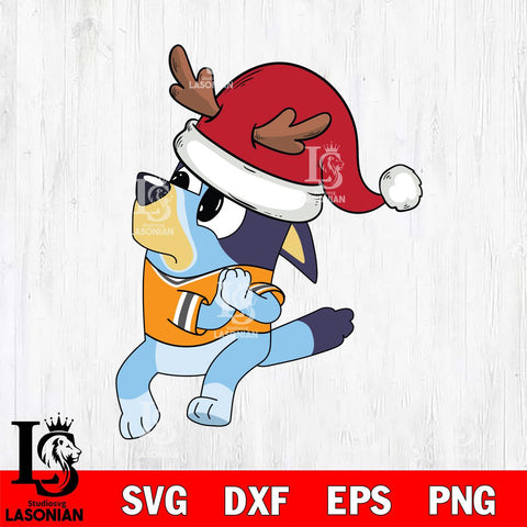 Tennessee Volunteers Bluey Santa Claus Christmas Svg Eps Dxf Png File, Digital Download, Instant Download