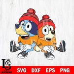 Tennessee Volunteers Bluey & Bingo Christmas Svg Eps Dxf Png File, Digital Download, Instant Download
