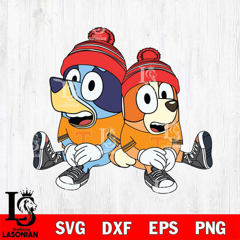 Tennessee Volunteers Bluey & Bingo Christmas Svg Eps Dxf Png File, Digital Download, Instant Download
