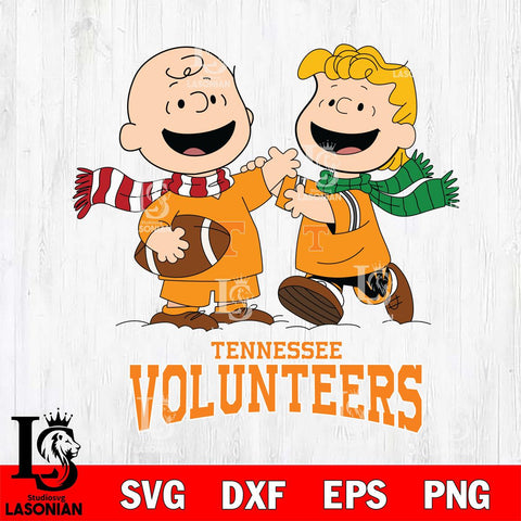 Tennessee Volunteers Charlie Brown & Linus Football Cricut,Christmas SVG DXF EPS PNG FILE, NCAA Digital Download,Instant Download, Silhouette