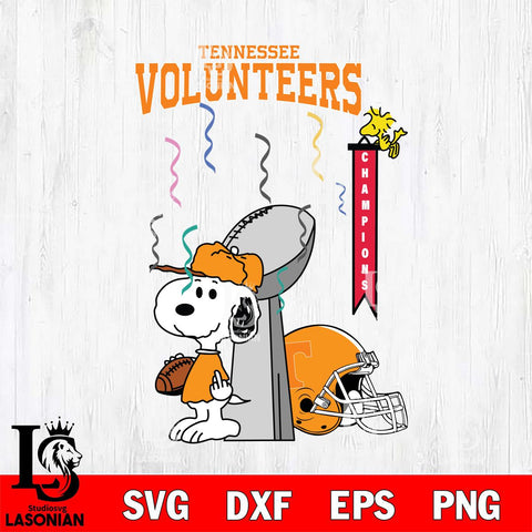 Tennessee Volunteers Charlie Brown and Snoopy Super Bowl Svg Eps Dxf Png File, NCAA svg , Digital Download , Instant Download, Cricut File