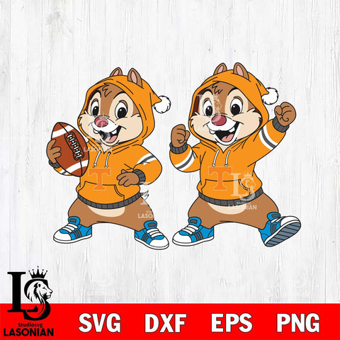 Tennessee Volunteers Chip và Dale Football File Cut, NCAA SVG DXF EPS PNG FILE, Digital Download , Criucut , Silhouette