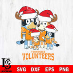 Tennessee Volunteers Christmas Bluey Santa Family Cut Files,Bluey Cricut,Christmas Svg , Bluey svg , Digital Download, dxf eps png pdf file