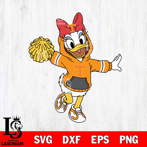 Tennessee Volunteers Daisy Duck Cheerleader Christmas File Cut, NCAA SVG DXF EPS PNG FILE, Digital Download , Criucut , Silhouette