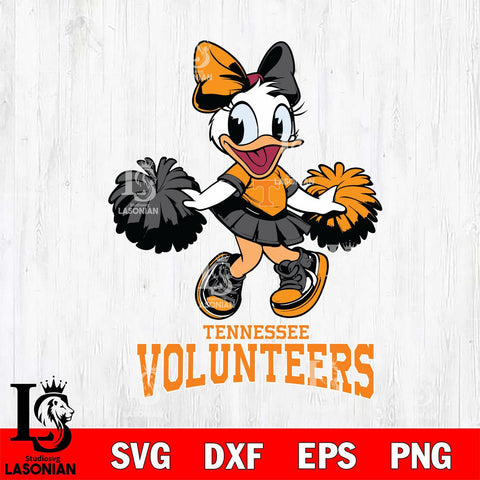 Tennessee Volunteers Daisy Duck Cheerleader Disney, Svg Eps Dxf Png File, Digital Download