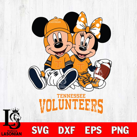 Tennessee Volunteers Disney Mickey And Minnie Football Svg Eps Dxf Png File, NCAA svg , Digital Download , Instant Download, Cricut File