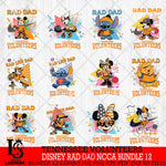 Tennessee Volunteers Disney Rad Dad NCAA Bundle 12 SVG DXF EPS PNG FILE, BUNDLE NCAA Disney Father day File Cut,Digital Download,Instant Download,Disney Svg Files