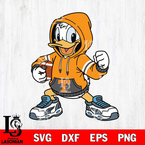 Tennessee Volunteers Donald Duck Disney Christmas File Cut, NCAA SVG DXF EPS PNG FILE, Digital Download , Criucut , Silhouette