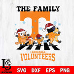 Tennessee Volunteers Family Bluey Christmas Svg Eps Dxf Png File, Digital Download
