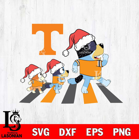 Tennessee Volunteers Family Bluey Walking Christmas Svg Eps Dxf Png File, Digital Download, Instant Download
