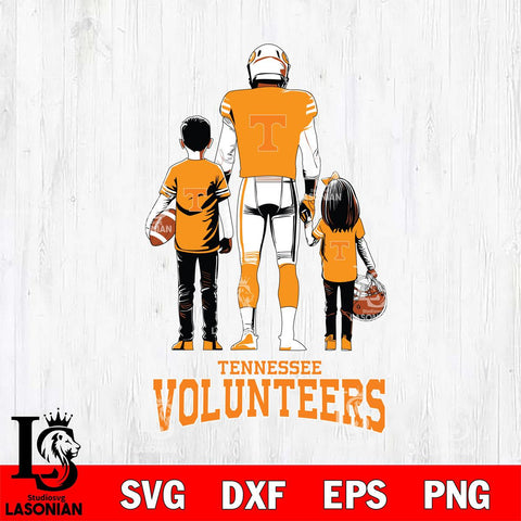 Tennessee Volunteers Father And Child Football SVG DXF EPS PNG FILE,NCAA SVG, Father day Digital Download,Instant Download, Silhouette