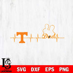 Tennessee Volunteers Father Heart Beat Svg Eps Dxf Png File, Digital Download, Instant Download