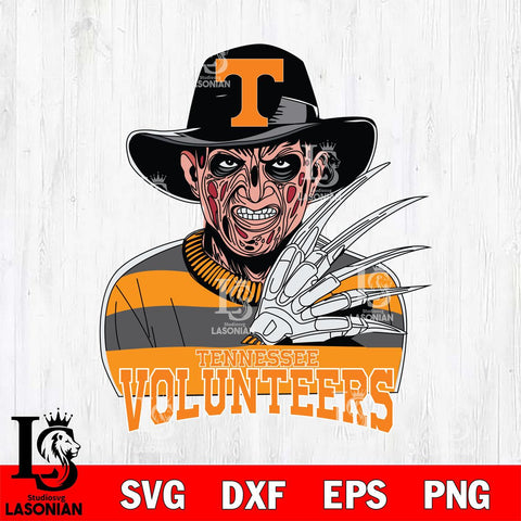 Tennessee Volunteers Freddy Krueger Horror Halloween Svg Eps Dxf Png File, NCAA svg, Digital Download, Instant Download