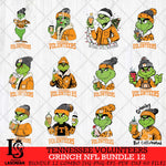 Tennessee Volunteers Grinch NCAA Bundle 12 SVG Eps Dxf Png File, Digital Download, Instant Download