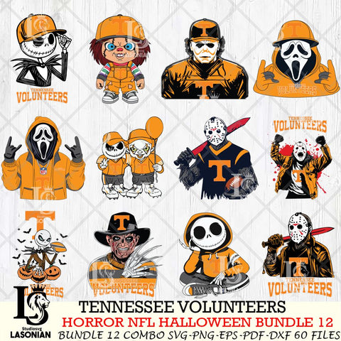 Tennessee Volunteers Halloween Bundle 12 SVG Svg Eps Dxf Png File, NCAA bundle svg, Digital Download, Instant Download