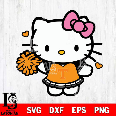 Tennessee Volunteers Hello Kitty Cheerleader 6 Svg Eps Dxf Png File, Digital Download, Instant Download