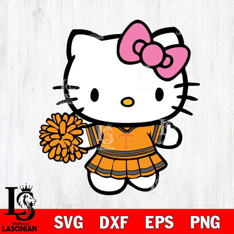 Tennessee Volunteers Hello Kitty Cheerleader 8 Svg Eps Dxf Png File, Digital Download, Instant Download