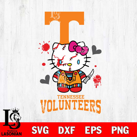 Tennessee Volunteers Hello Kitty Horror 2 Svg Eps Dxf Png File, Digital Download