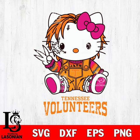 Tennessee Volunteers Hello Kitty Horror Svg Eps Dxf Png File, Digital Download