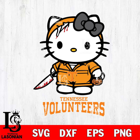 Tennessee Volunteers Hello Kitty Horror 5 Svg Eps Dxf Png File, Digital Download
