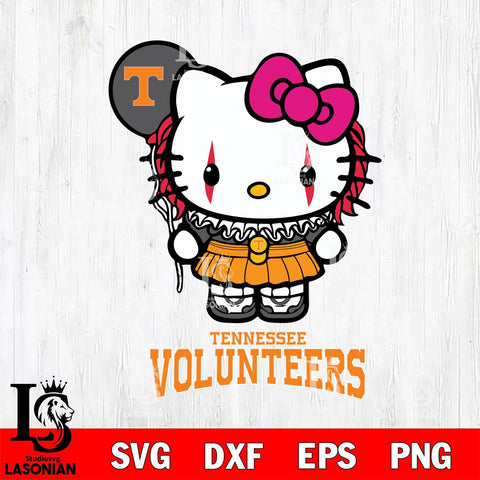 Tennessee Volunteers Hello Kitty Horror 7 Svg Eps Dxf Png File, Digital Download