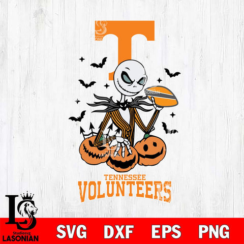 Tennessee Volunteers Jack Skellington 2 halloween Svg Eps Dxf Png File, NCAA svg, Digital Download, Instant Download