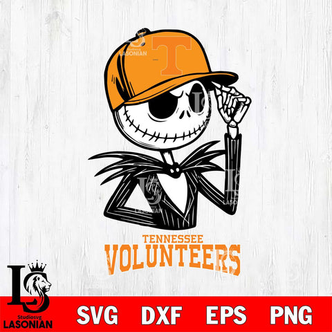 Tennessee Volunteers Jack Skellington 3 Halloween Svg Eps Dxf Png File, NCAA svg, Digital Download, Instant Download