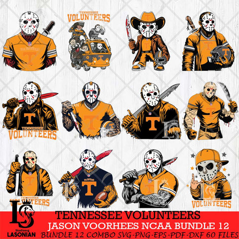 Tennessee Volunteers Jason Voorhees Horror Bundle 12 SVG Eps Dxf Png File, bundle NCAA svg, Digital Download, Instant Download