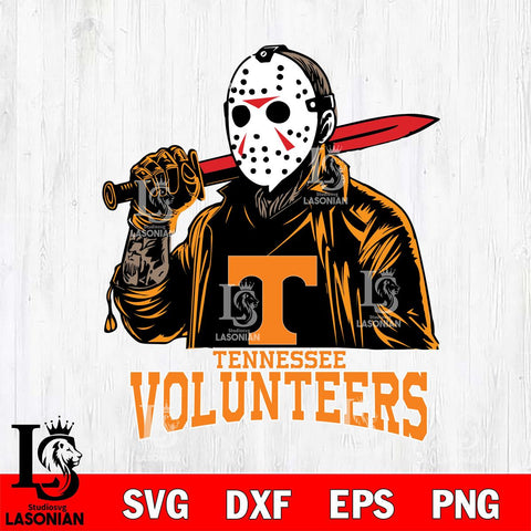 Tennessee Volunteers Jason Voorhees Horror Halloween Svg Eps Dxf Png File, NCAA svg, Digital Download, Instant Download