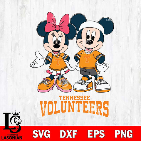 Tennessee Volunteers Mickey And Minnie Football Svg Eps Dxf Png File, NCAA svg , Digital Download , Instant Download, Cricut File
