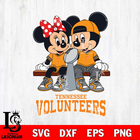 Tennessee Volunteers Mickey And Minnie Football Champions Svg Eps Dxf Png File, NCAA svg , Digital Download , Instant Download, Cricut File