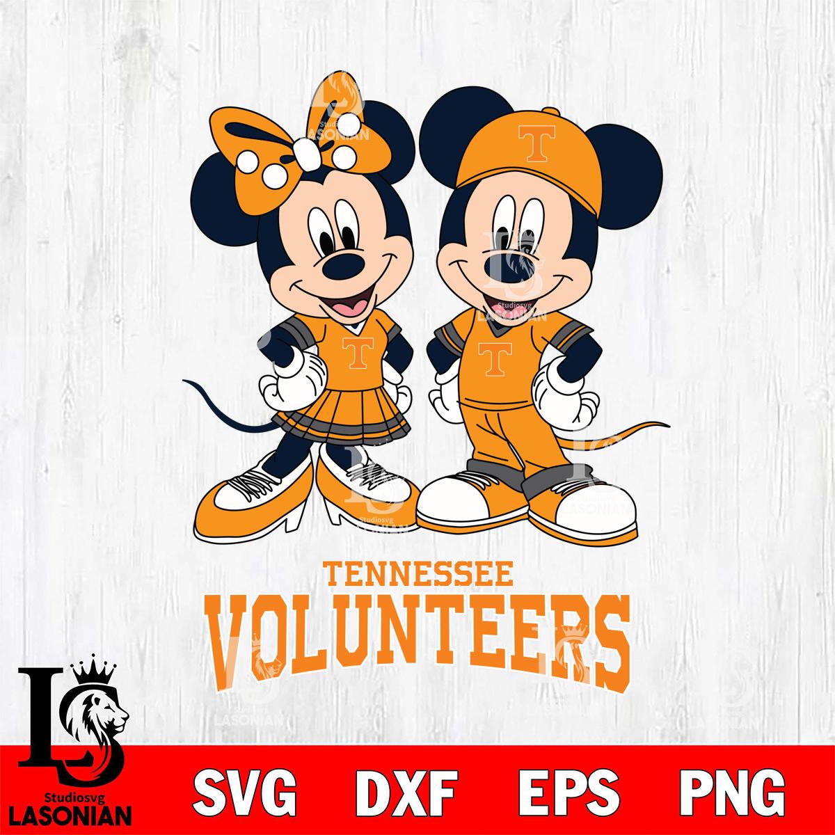 Tennessee Volunteers Mickey Minnie Mouse rugby ball – lasoniansvg