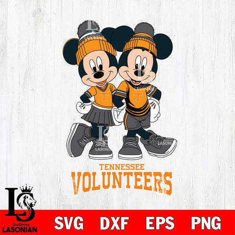 Tennessee Volunteers Mickey Minnie Valentine Football Svg Eps Dxf Png File, NCAA svg , Digital Download , Instant Download, Cricut File