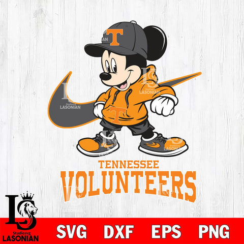 Tennessee Volunteers Mickey Mouse NIKE, Svg Eps Dxf Png File, Digital Download