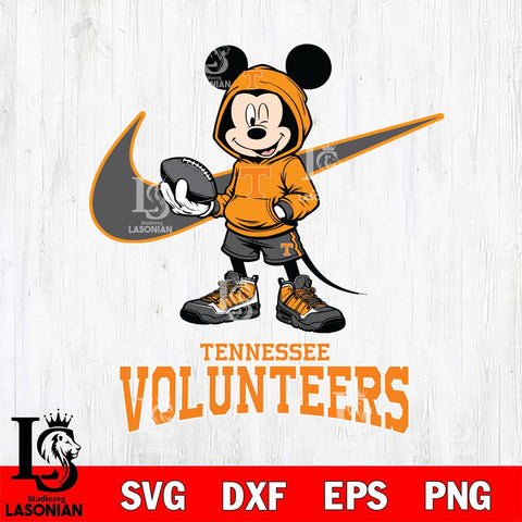 Tennessee Volunteers Mikey Mouse Disney NIKE, Svg Eps Dxf Png File, Digital Download