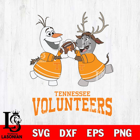 Tennessee Volunteers Olaf & Sven Football Cricut,Christmas SVG DXF EPS PNG FILE, NCAA Digital Download,Instant Download, Silhouette