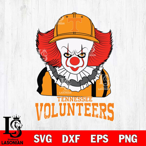 Tennessee Volunteers Pennywise Horror Sport 10 Svg Eps Dxf Png File, Digital Download