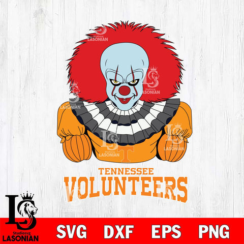 Tennessee Volunteers Pennywise Horror Sport 3 Svg Eps Dxf Png File, Digital Download