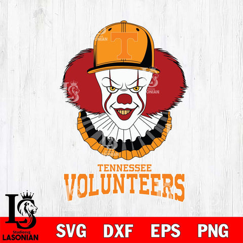 Tennessee Volunteers Pennywise Horror Sport 4 Svg Eps Dxf Png File, Digital Download