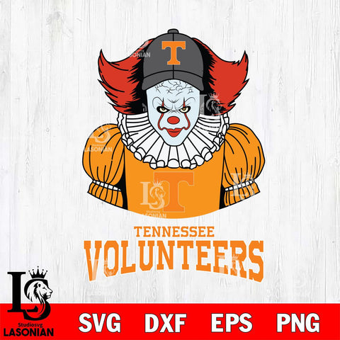 Tennessee Volunteers Pennywise Horror Sport 7 Svg Eps Dxf Png File, Digital Download