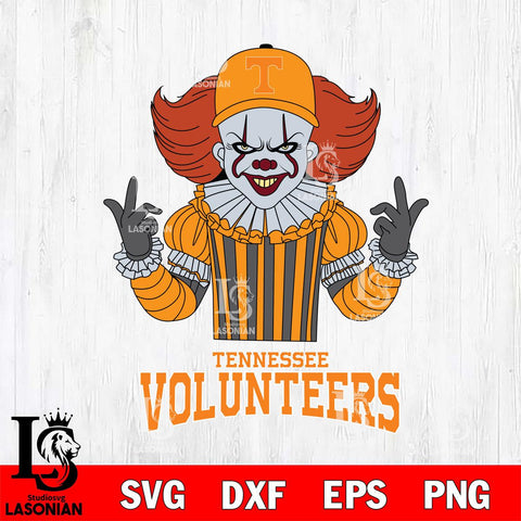 Tennessee Volunteers Pennywise Horror Sport 8 Svg Eps Dxf Png File, Digital Download