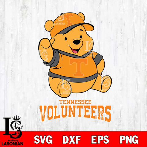 Tennessee Volunteers Pooh Bear Disney, Svg Eps Dxf Png File, Digital Download