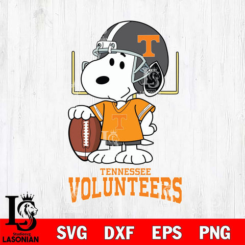 Tennessee Volunteers Snoopy Player Football SVG DXF EPS PNG FILE,Snoopy File Cut, NCAA Digital Download,Instant Download,Christmas Silhouette