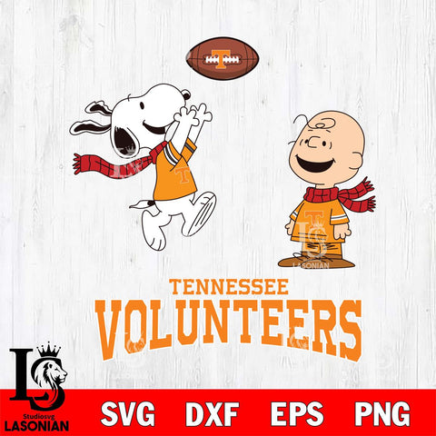 Tennessee Volunteers Snoopy & Charlie Brown Football Cricut,Christmas SVG DXF EPS PNG FILE, NCAA Digital Download,Instant Download, Silhouette