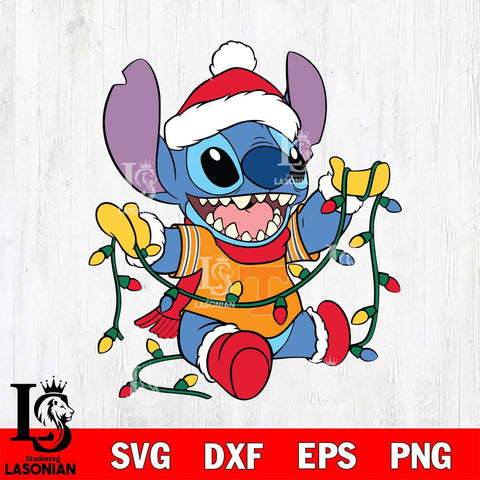 Tennessee Volunteers Stitch Christmas Lights Svg Eps Dxf Png File, Digital Download, Instant Download