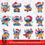 Tennessee Volunteers Stitch Christmas NCAA Bundle 12 Svg Eps Dxf Png File, Digital Download, Instant Download