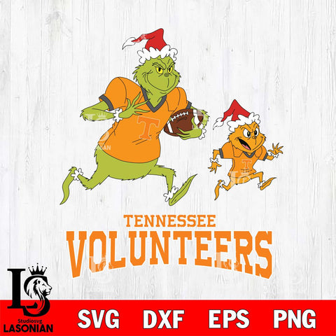 Tennessee Volunteers The Grinch & Max Football Cricut,Christmas SVG DXF EPS PNG FILE, NCAA Digital Download,Instant Download, Silhouette