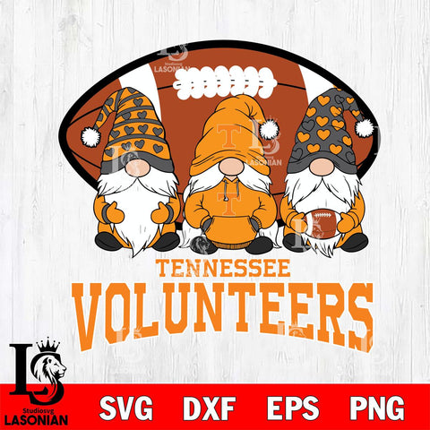 Tennessee Volunteers Three Gnome Football File Cut, NCAA SVG, Digital Download , Criucut , Silhouette