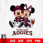 Texas A&M Aggies Disney Mickey And Minnie Football Svg Eps Dxf Png File, NCAA svg , Digital Download , Instant Download, Cricut File